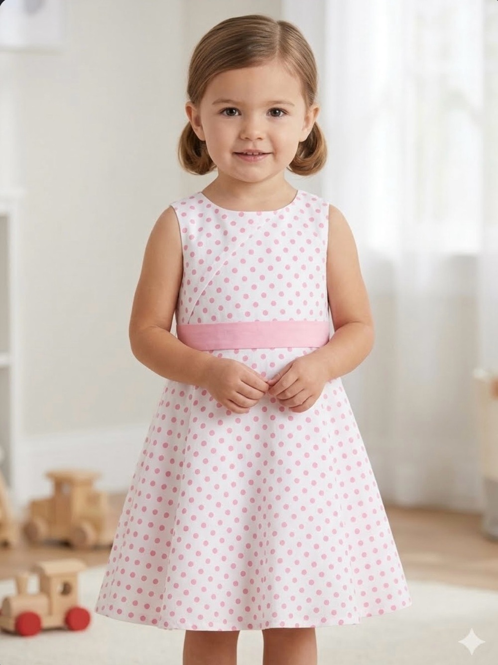Rare Editions White Dress with Pink Accents size 2T